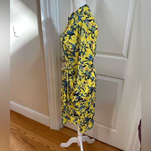 Floral-Print Crepe De Chine Silk Blended Shirt Dress from DIANE VON FURSTENBERG - Picture 5 of 13